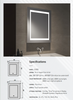 Smart Design Single Door Wall Mounted LED Mirror Cabinet Mirror