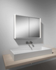 Soft Closing Wall Mounted Led Mirror Cabinet with Top And Bottom Lighting