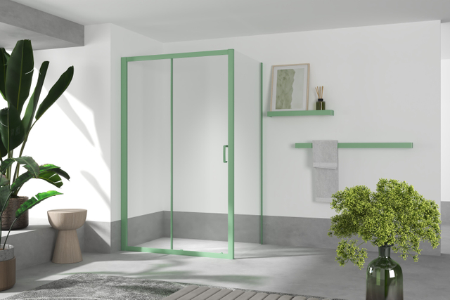 Aluminium Frame Sliding Shower Enclosure With One Side Panel