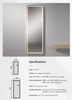 Big Size Aluminium Modern Design Rectangle LED Bathroom Mirror