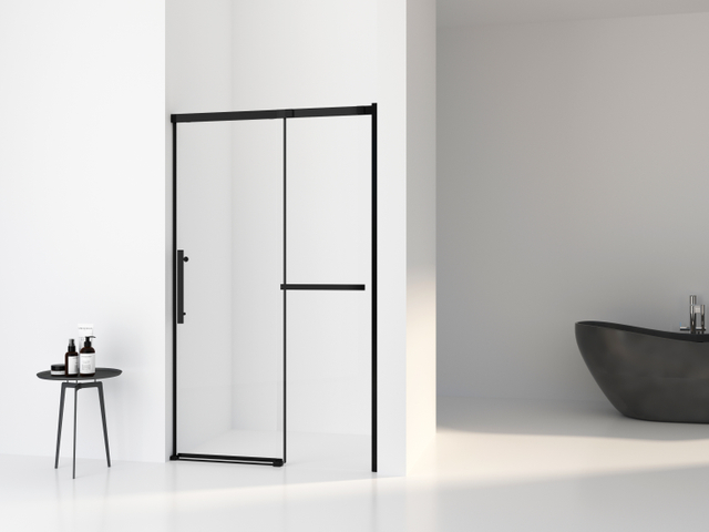 Black Aluminium Frame Sliding Shower Enclosure