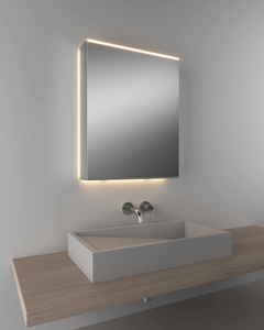 Backlit Smart Design Single Door Wall Mounted LED Mirror Cabinet 