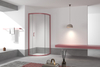 Single Door Macaron Color Aluminium Frame Quadrant Sliding Shower Enclosure