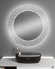 Round Shape Illuminated Wholesale Touch Sensor LED Mirror with Lights