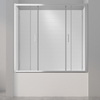 Center Opening Tempered Glass Gorgeous Bath Screen