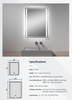 3000-6000K Rectangle Led Mirror With Shelf