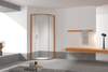 Single Door Macaron Color Aluminium Frame Quadrant Sliding Shower Enclosure