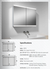 Illuminated Acrylic Decor LED Mirror Cabinet with Optional Functions