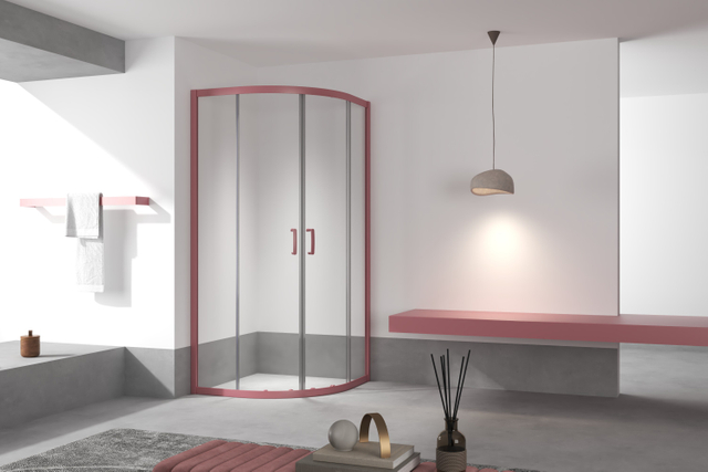 Multiple Colour Quadrant 6mm Double Sliding Door