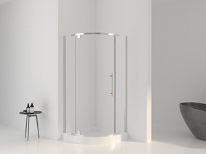 Chrome Finish Aluminium Frame Quadrant Sliding Shower Enclosure