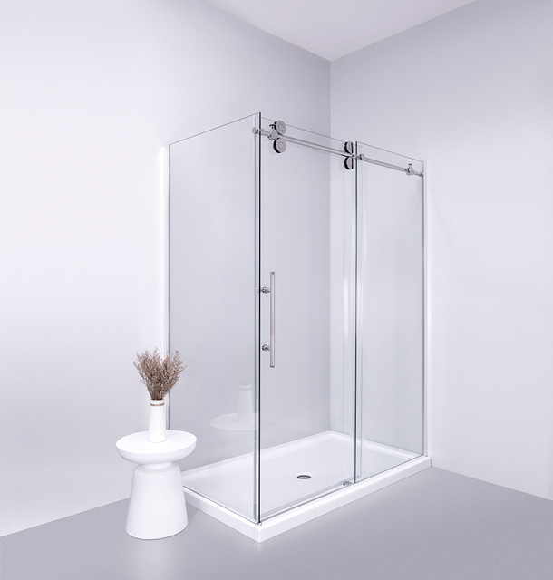 Modern Design Sliding Shower Enclosure with Stainless Steel Roller