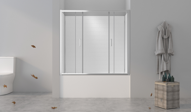 Popular Design Aluminium Frame Bifold Bath Screen