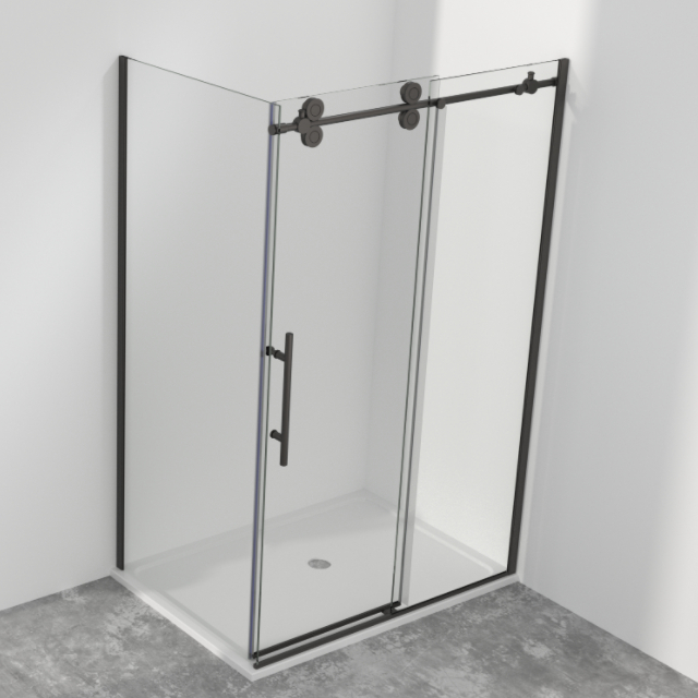 Matt Black Sliding Door High Quality Shower Enclosure