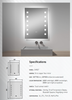 3000-6000K Rectangle Led Mirror With Shelf