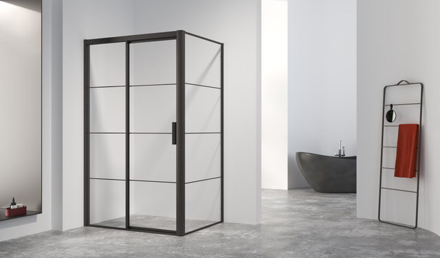 Hot Sale Shower Enclosure with Black Aluminium Frame