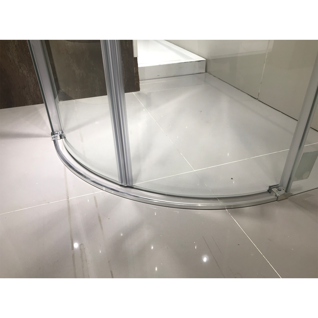 Curved Bathroom Sliding Shower Enclosures with Tempered Clear Glass