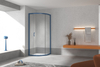 Single Door Macaron Color Aluminium Frame Quadrant Sliding Shower Enclosure