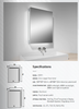 Backlit Smart Design Single Door Wall Mounted LED Mirror Cabinet 