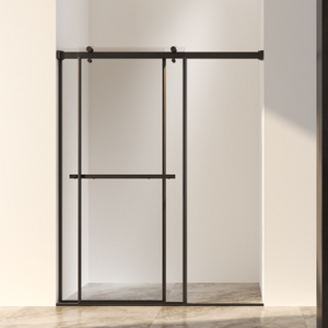 Wall To Wall Double Towel Bar Matt Black Shower Enclosure