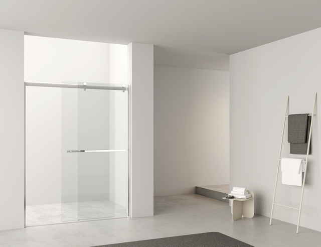 Popular Design Sliding Bypassing Shower Door With Aluminium Frame Tempered Glass