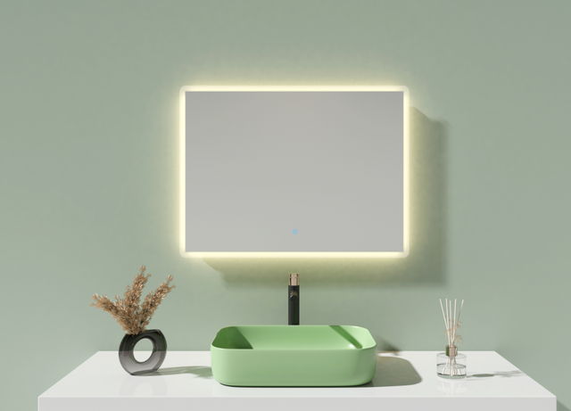 Acrylic Frame Home Smart Wall Mounted Rectangle LED Mirror