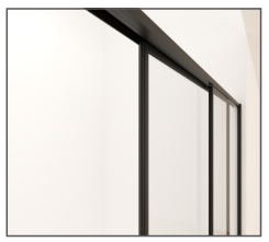 Tempered Glass New Design Soft Closing 304 S.S.Slim Frame Sliding Door With Optional Finish