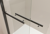 Black Finish Sliding Bypassing Shower Door With Aluminium Frame Tempered Glass