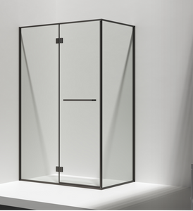 Luxury 304 S.S. Slim Frame Hinge Shower Enclosure with Side panel