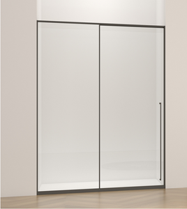 Tempered Glass New Design Soft Closing 304 S.S.Slim Frame Sliding Door With Optional Finish