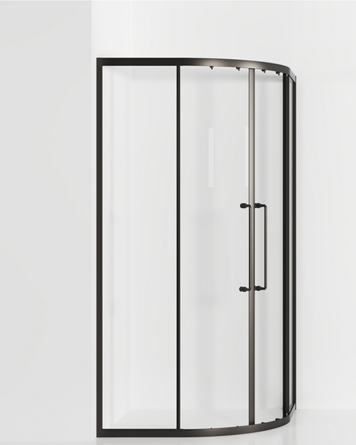 Gun Metal Finish 304 S.S Frame Quadrant Sliding Shower Enclosure Temper Glass