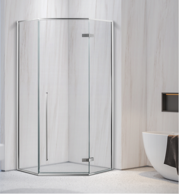 10mm Clear Tempered Glass Hinge Luxury Shower Enclosure with 304 S.S. Frame