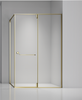 Mordern Design Brushed Golden Finished 304 S.S. Slim Frame 10mm Temperedt glass Bathroom Shower Door