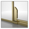 Mordern Design Brushed Golden Finished 304 S.S. Slim Frame 10mm Temperedt glass Bathroom Shower Door