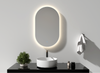 Modern Hot Sales Oval LED Light Mirror 3 Color Illuminated Wall Mount Touch Screen LED Bathroom Mirror for Home/Hotel