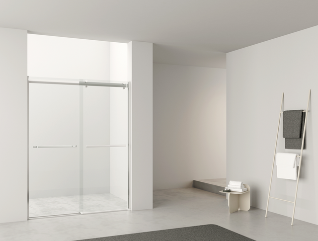 Popular Design Sliding Bypassing Shower Door With Aluminium Frame Tempered Glass