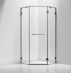 Luxury Diamond Minimalist life Shower Enclosure with Gun Metal Frame