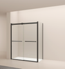 Black Finish Sliding Bypassing Shower Door With Aluminium Frame Tempered Glass